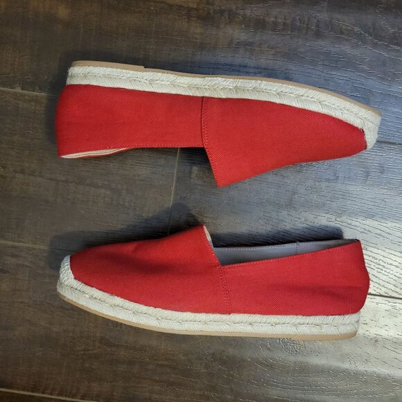 NEW Stuart Weitzman Nugal Espadrille Flats Womens 8.5 Summer Red Nautical - Picture 5 of 9